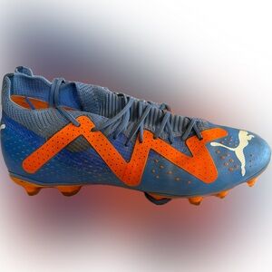 PUMA Future Match FG/AG Men's Football Shoes Soccer Shoes Blue Orange SIZE 9